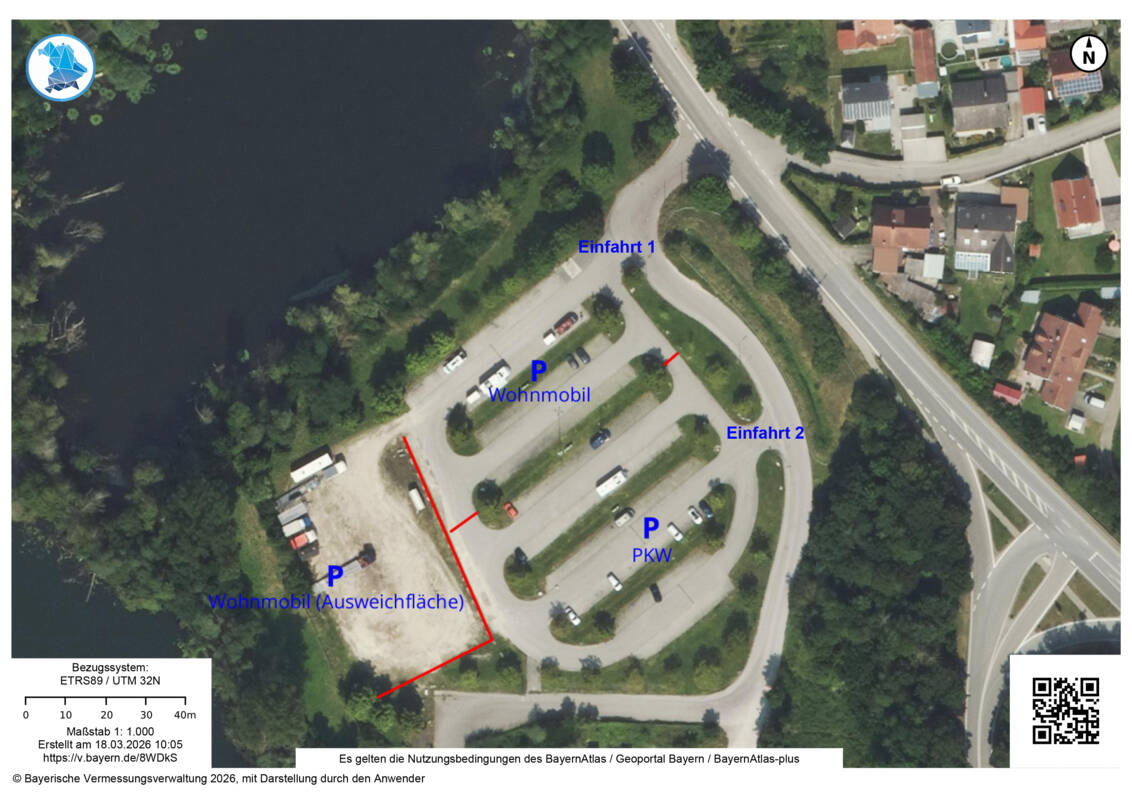 Parkplatz "Am Braunweiher" Lageplan